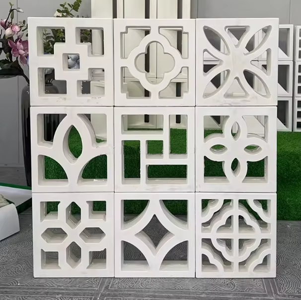 Construction Material Decoration Ventilation Brick Cement Block Panel Wall Tile Cement Component Brick