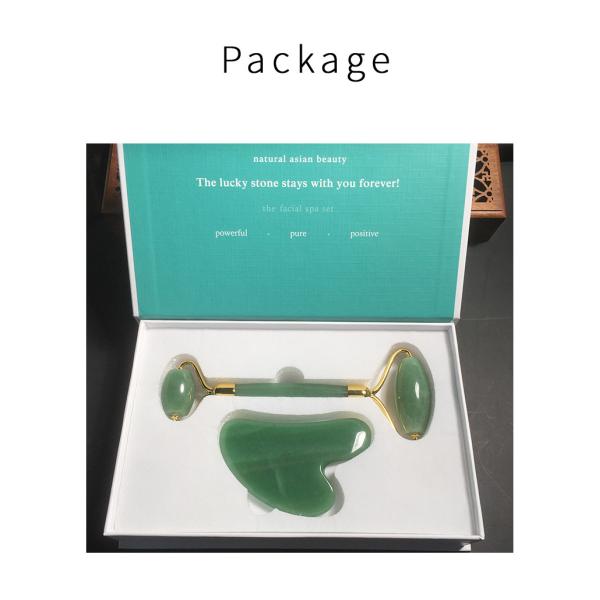 Blood Circulation Neck Forehead Jade Massage Roller