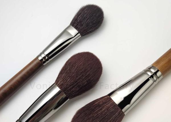Do cabelo natural feito sob encomenda da cabra do OEM escova do fã Vonira grande para o maquilhador profissional do estúdio da composição
