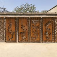 Backyard 35 Inch Laser Cut Metal Fence Panels 0.9m Metal Art Screens