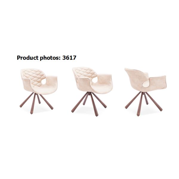 SH 45cm Metal Wood Dining Chair Colorful Upholstered PU Soft Seat