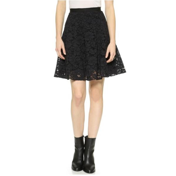 a floral lace mink skirt