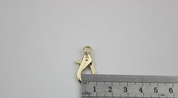 Small metal chain match bag accessories zinc alloy gold snap clip hook 5 mm with high plating