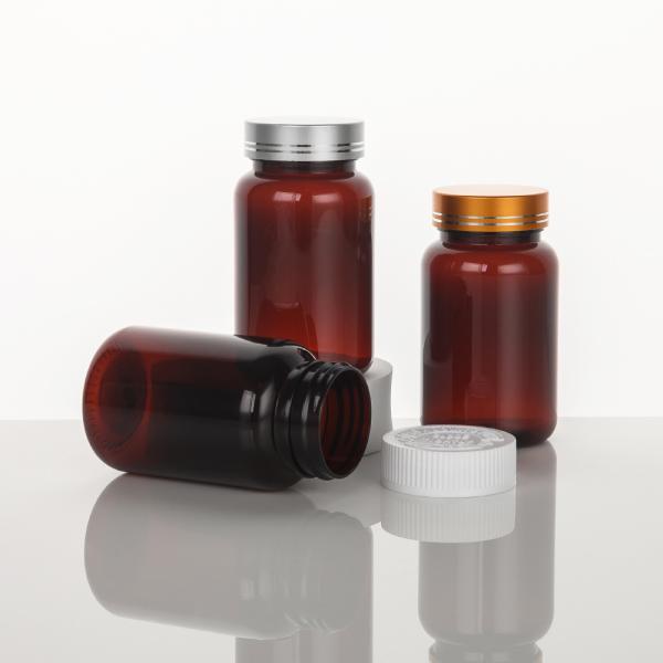 Highly Customized Luxury Black Frost Pill Bottle Capsule Bottle Green Plastic Vitamin Medicine Bottle Personal Care Packaging With Screw Cap