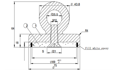 D75mm super résistant à l'eau revêtement époxy aimant de pêche Temps de livraison 20-25 jours