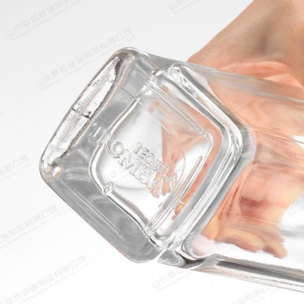 750 ml garrafa de vidro quadrada para gin uísque vinho vodka material saudável livre de chumbo
