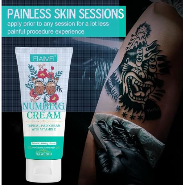 Профессиональный анестетический безболезненный крем для удаления татуировки лазером