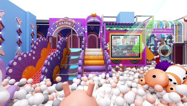 Purple Indoor Amusement Park Equipment Unisex Childrens Indoor Play Equipment