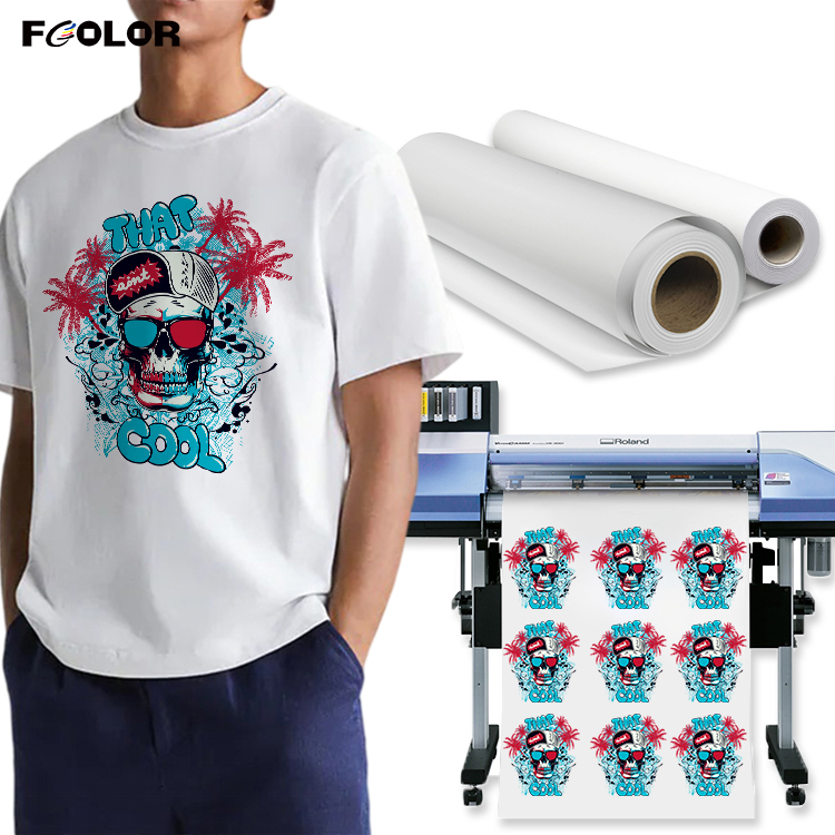 100g Sublimation Transfer Paper With Glue 44'' 63'' 64'' Roll Size For Textile Printing