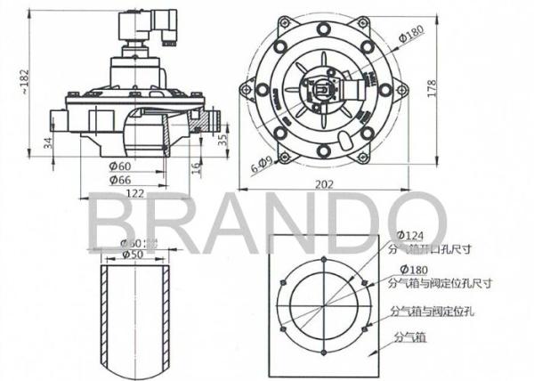 2 MM Series Pneumatic Pulse Valve BGY50 Instead goyen controls solenoid valves CA50MM RCA50MM