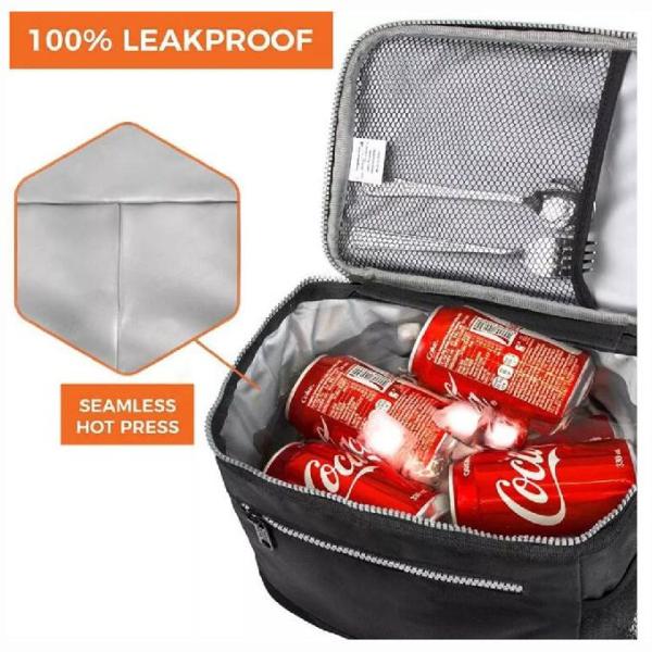 Многоразовая складная течебезопасная изолированная сумка охладителя обеда для располагаясь лагерем БАРБЕКЮ пикника