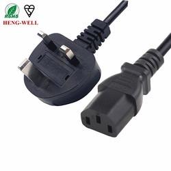 Customized 3 Pin AC Power Cord For Home Application  Industrial Electric