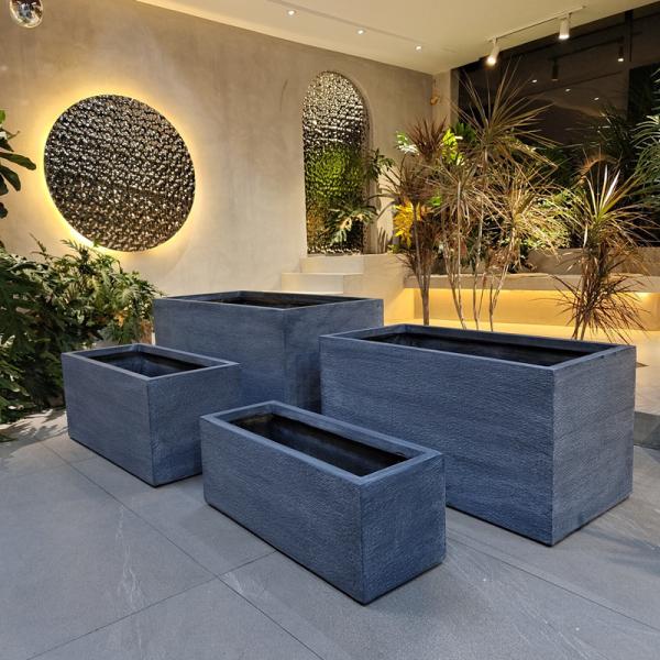 Modern Style Fiber Clay Planters Powder Coated Finishing