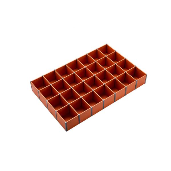 Sistema organizador modular de cajones con núcleo de panal | Superficie de cuero e instalación sin herramientas | Divisor de PVC personalizable para almacenamiento en el hogar/oficina (YG039)