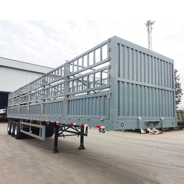 3-Axle 12-Tire High-Side Fence Cargo Semi-Trailer Is Fitted With Mechanical Suspension And Standard 28-Ton Landing Gear