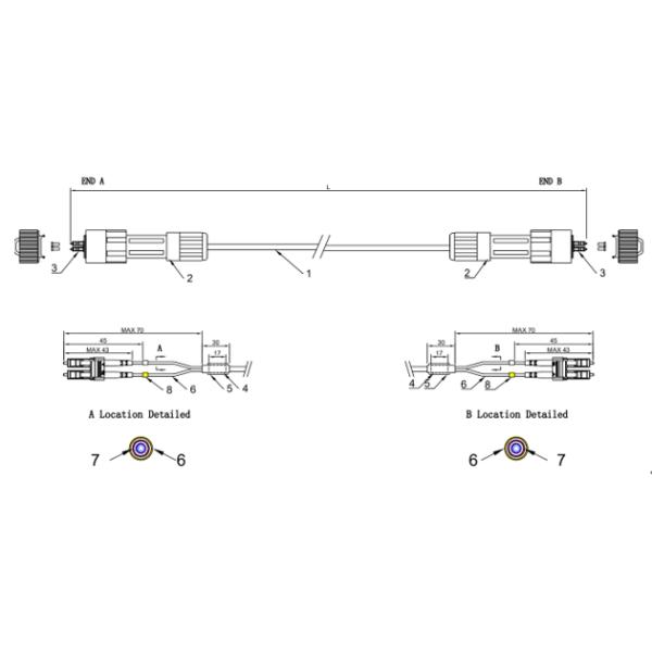 FullAXS DLCUPC-FullAXS DLCUPC, SM, G657A2 LSZH,IP65 Outdoor Optical Cable Patchcord