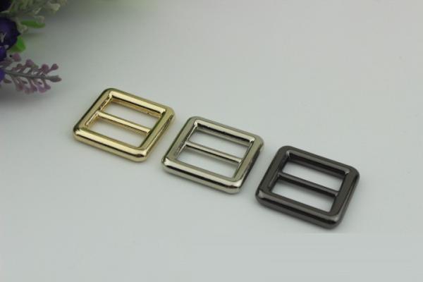 Metal hardware 20 mm light gold slider adjuster metal buckles for luggage bags