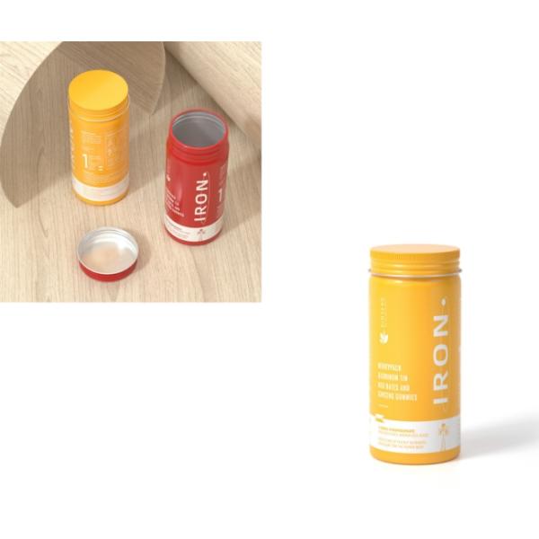 90*40mm Cylindrical Aluminum Tea Packaging Can Normal Inside Coating