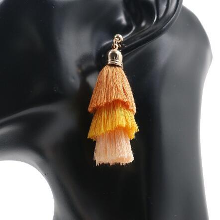 Tassel Earrings for ladies hot sell alloy tassel earrings
