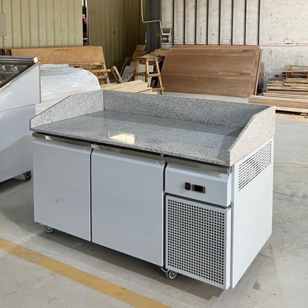Marble Top and Professional Pizza Prep Table/pizza Display Refrigerator Refrigerated Pizza Counter