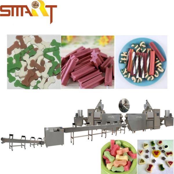 Extrusora dobro da pastilha elástica da máquina do deleite do animal de estimação do alimento de petiscos da cor
