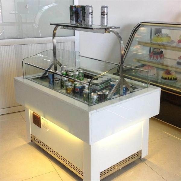 Рефригератед сэндвичем шкаф торта формы квадрата витринного шкафа торта стеклянный