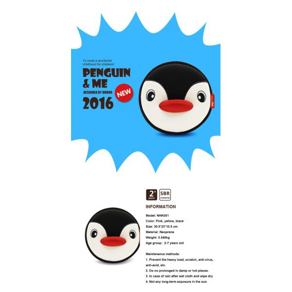 Cute Water Proof Neoprene Toddler Backpacks For Little Kids Penguin Design