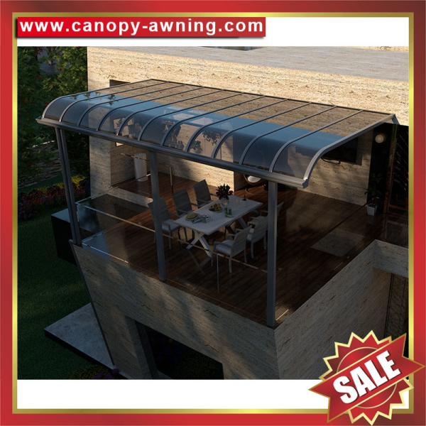 outdoor backyard patio terrace balcony awning canopy canopies shelter with aluminum frame and polycarbonate sheet