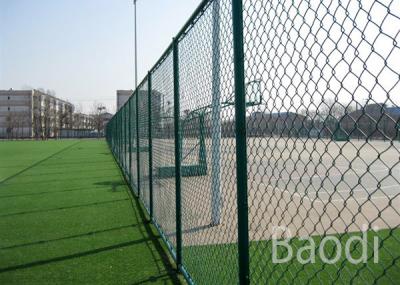 Vinyl Coated Chain Link Fence Fabric Roll , Chain Wire Mesh Fencing With Long Service Life