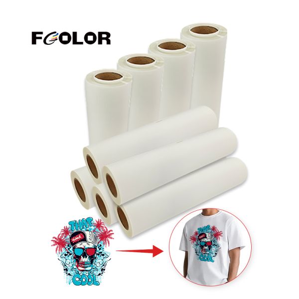 FCOLOR Higher Quality Dtf Transfer Film Double Side 30cm DTF Pet Film for Dtf Printer Heat Transfer