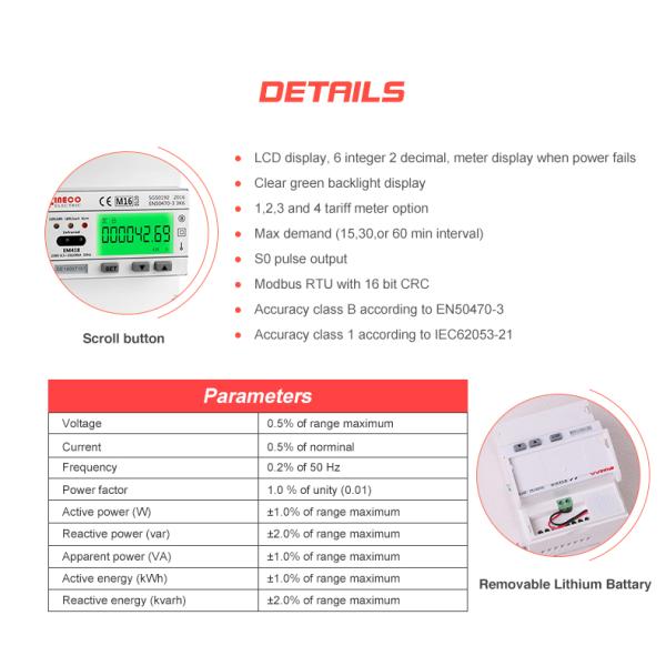 OEM 230V 10 10 A MID Certificate Electronic Digital Single Phase Muli-Rates Kwh Meter