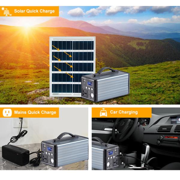 Portable Power Station 500Wh LiFePO4 Battery Backup 500W AC Outlets Solar Generator for Outdoor Camping