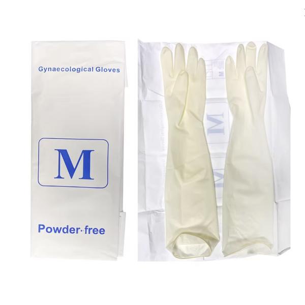 Produits de protection médicale en latex stérile Gants gynécologiques taille M