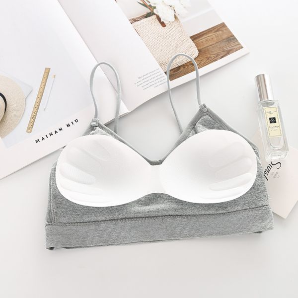 Strap Wrapped Ladies Wear Sexy Beautiful Back Small Chest Short Vest to Prevent Exposure With Chest Pad Tube Top Sports Bra