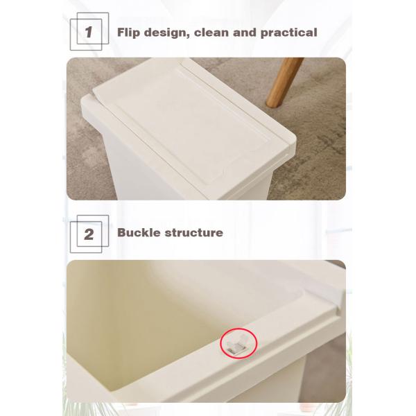 Convenient 10L Pressing Type Plastic Trash Can for Household Waste Disposal