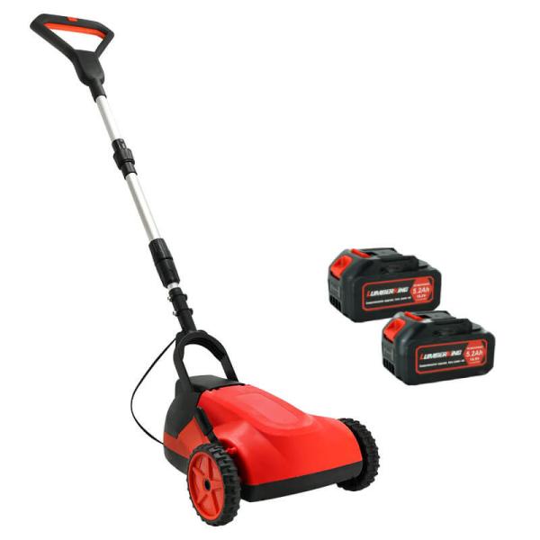 Cordless Electric Lawn Mower 20V Lithium Battery Push Reel Mower Lightweight Quiet Garden Tool For Home Yard