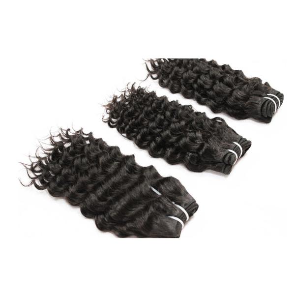 Nature Black Color Deep Curl Brazilian Human Hair Extension for Bulk Hair Weave