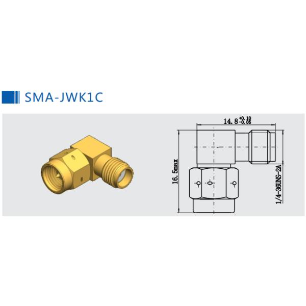 прямоугольное золото 50Ω покрыло женщину SMA RF к конвертеру переходника RF мужчины