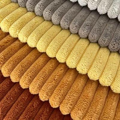 Premium Sofa Fabric Polyester Textile With Velvet Cutting Soft Fade Resistant