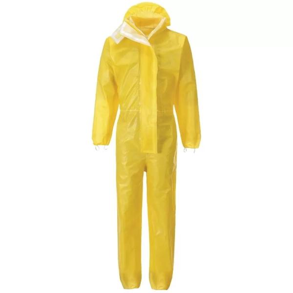 Soft Non Toxic Yellow Disposable Coveralls/ Disposable Work Suits Texture