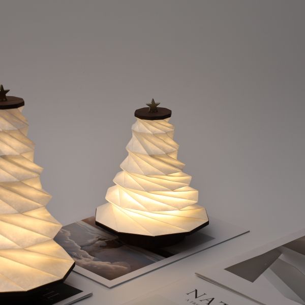 Cordless Bedroom Tree Shaped Lamp Wood Paper Lights Home Decor