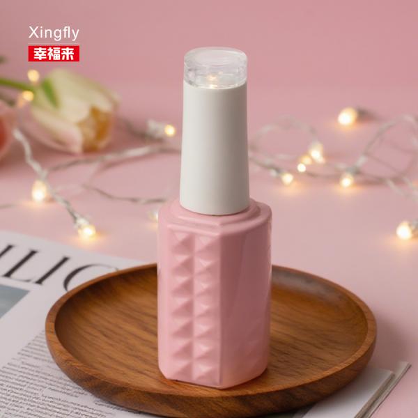 Customized Logo Empty 11ml Factory UV Nail Gel Polish Glass Bottle