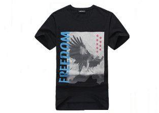 White Casual T - Shirts Customized / Personalised Tee Shirts With Black Photos