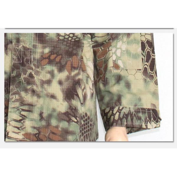 Green Python 65% Polyester Camo Army Uniform Anti UV Military Combat Uniform