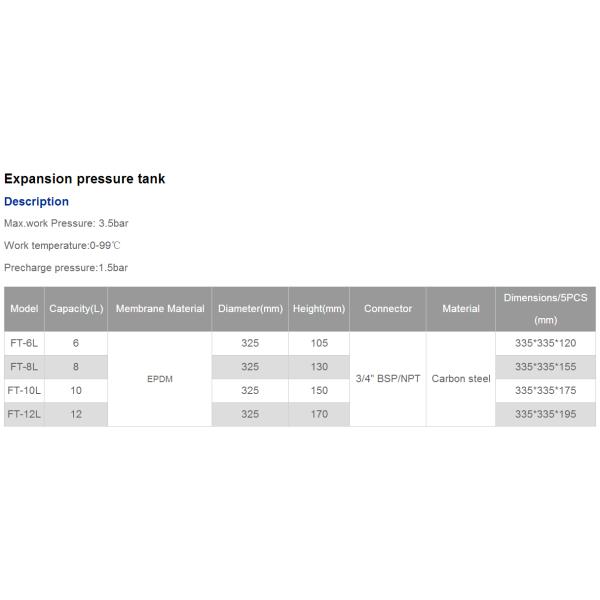 expansion pressure tank, carbon steel tank, water pump accessories