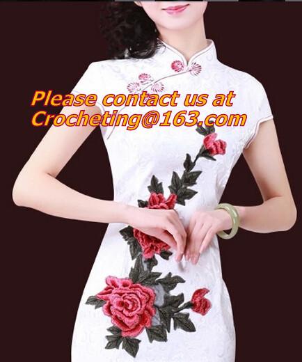 Lovely 3D Crochet Doily Clothing Accessaries Round Motif Doilies Flowers Appliques Boutiqu