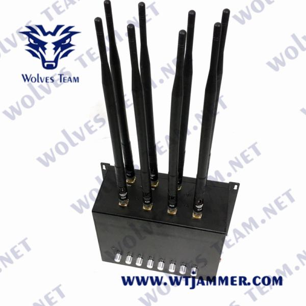 8 Bands 16W GSM CDMA GPS Desktop Signal Jammer 30m With AC Adapter