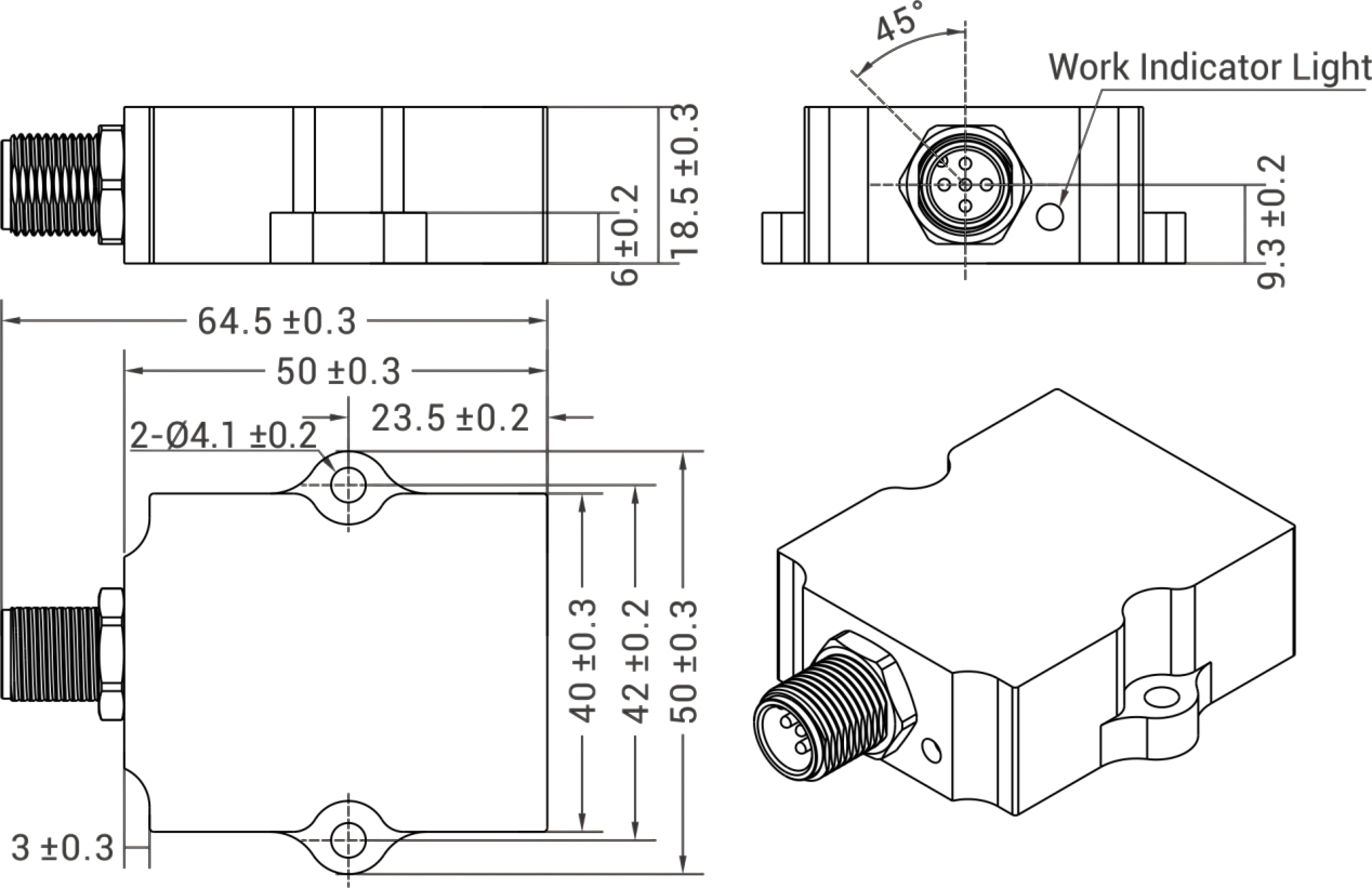 LTS6 Voltage Output Angle Tilt Sensor For Agricultural Machinery