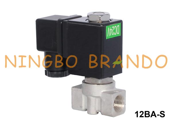 2/2 de maneira que trava a C.C. de aço inoxidável do ar 6V 12V 24V da água da válvula de solenoide