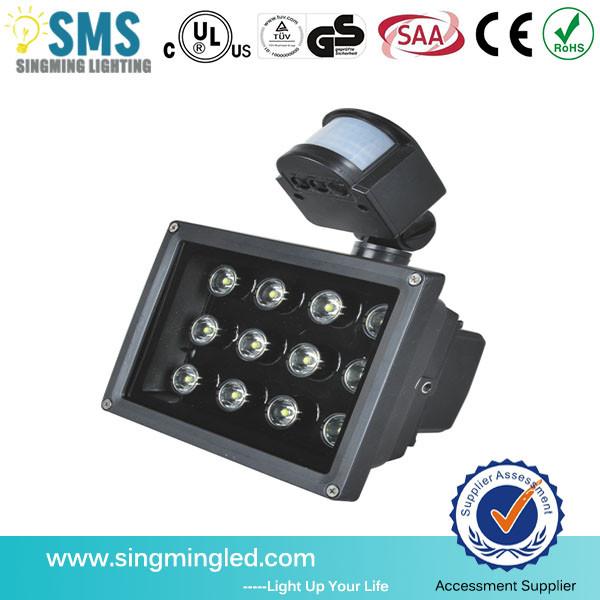 LED Aluminum Lamp Body Material motion sensor LED flood light with 3 years warranty